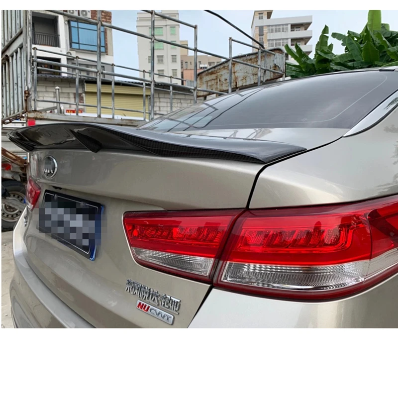 Для KIA K5 спойлер optima 2014 2015 2016 2017 2018 2019 углеродное волокно/FRP заднее крыло R style