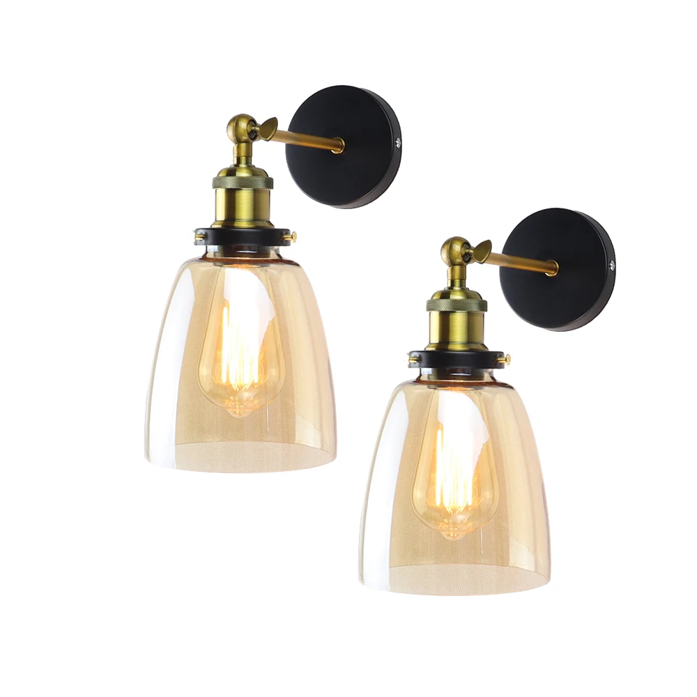 

GZMJ LED Coffee Bar Loft Vintage Hang Lamp Wall Light Glass Rope Industrial Smoky Grey Colgante Luster Kitchen Garden