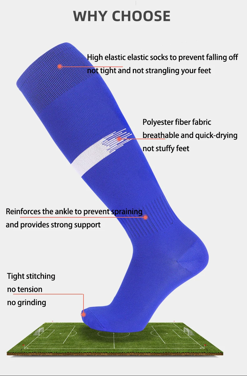 Thin Sectionfootball Socks men's Training Ball Socks children's Striped Sports Sock Soccer Socks men's Long Socks Children