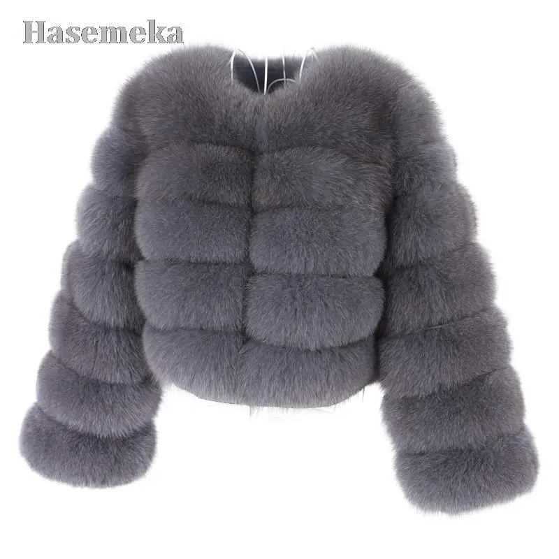 Fashion New Natural Real Fox Fur Coat For Women Warm Thicken Solid Vest Jackets Winter Women's Slim Overcoats Sleeve Removal