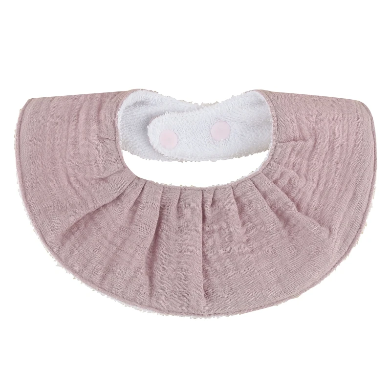 

Muslin Collar DecorationAbsorbent Baby Bib Saliva Towel Solid Feeding Burp Cloth