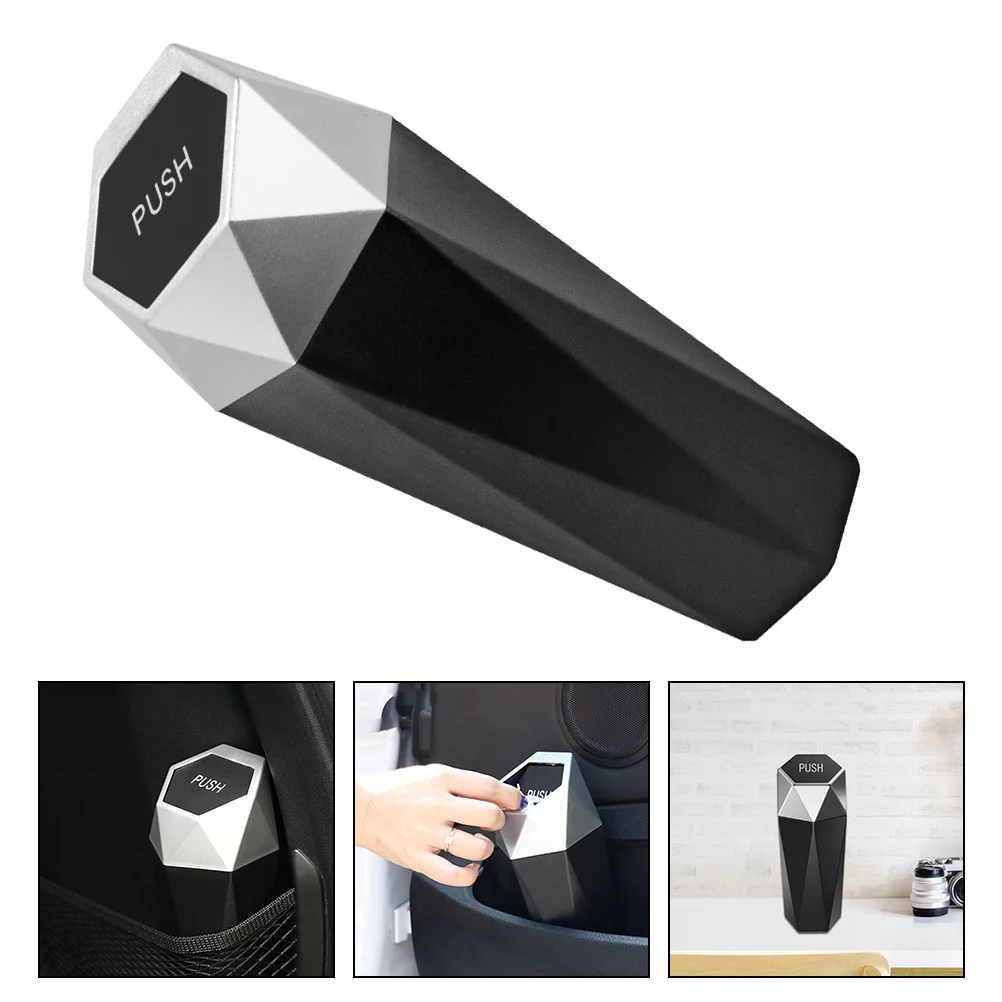 

Garbage Trash Waste Bin Can Mini Container Car Bucket Recyclingdesk Table Accessories Vehicle Automotive Compost Cup Box