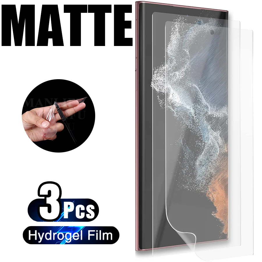 

3PCS For Samsung Galaxy A32 A50 A51 A52 A70 A71 A72 TPU Screen Protector S21 S22 Ultra S20 FE S10 S9 S8 Plus Matte Hydrogel Film