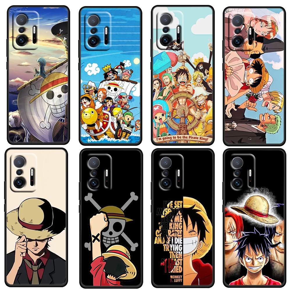 

One Piece Luffy Ace Cool For Xiaomi Mi 12 11 10 Ultra 11T 10T Lite Note10 Pro 10 5G TPU Soft Black Silicone Phone Case Cover