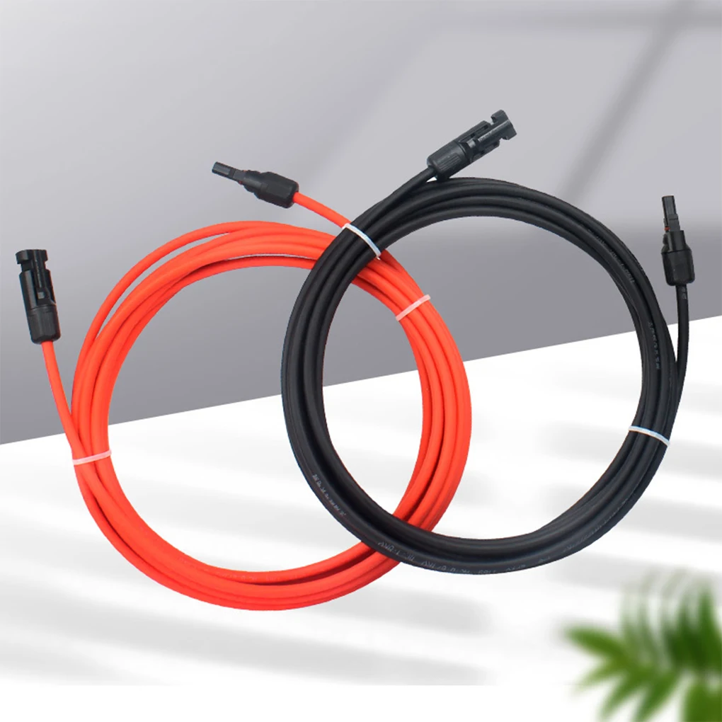 

2 Pieces Copper Solar Panel Extension Cable Bendable Antiflaming Wire