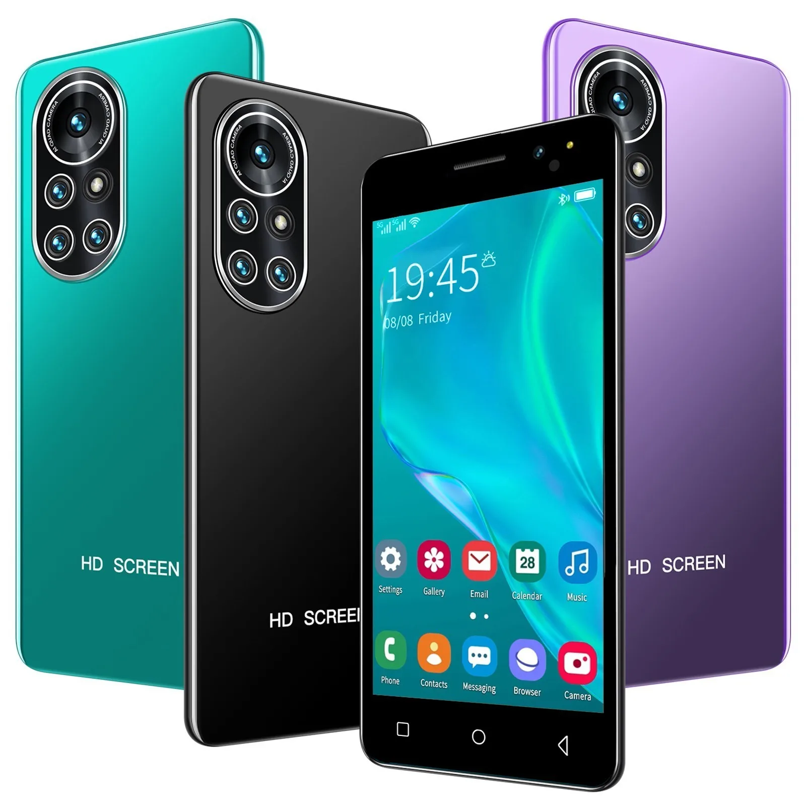 2022 CellPhone Cheap Smartphones On Android Nova 8 5.0-Inch Small Phone Face Unlock Full Screen 5.1 512 + 4G ROM |