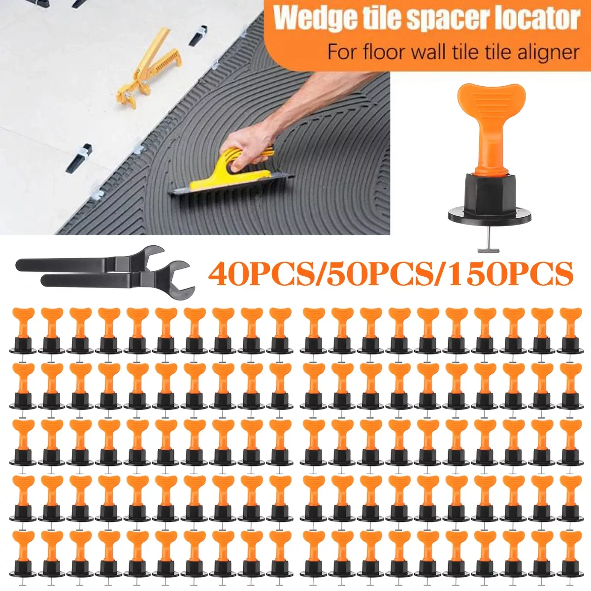 

NEW Becornce 100x Alignment Tile Leveling Wedges Tile Spacers System Flat Ceramic Leveler for Floor Wall Construction Tools Loca