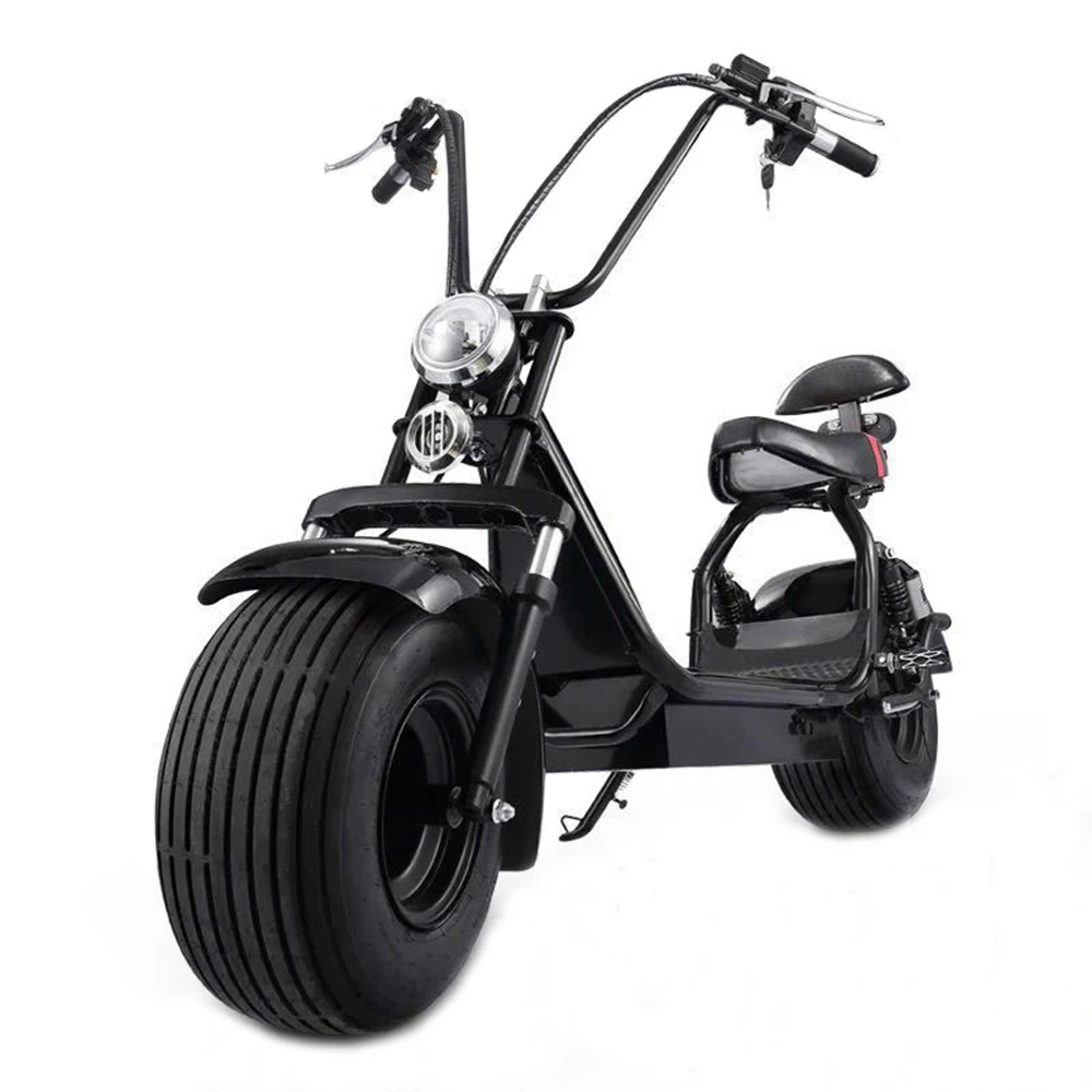 

1000w Electric Motorcycle Lithium Cell Electromobile Large Wheel Wide Tire Front And Rear Dual Shock Absorbers Battery Scooter