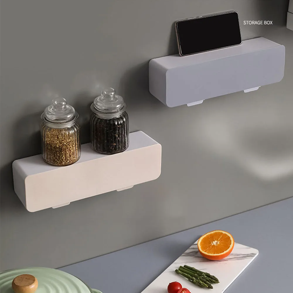 new wall mounted kitchen waterproof household four cell spice bottle with lid combo set storage box spice box kitchen gadgets free global shipping