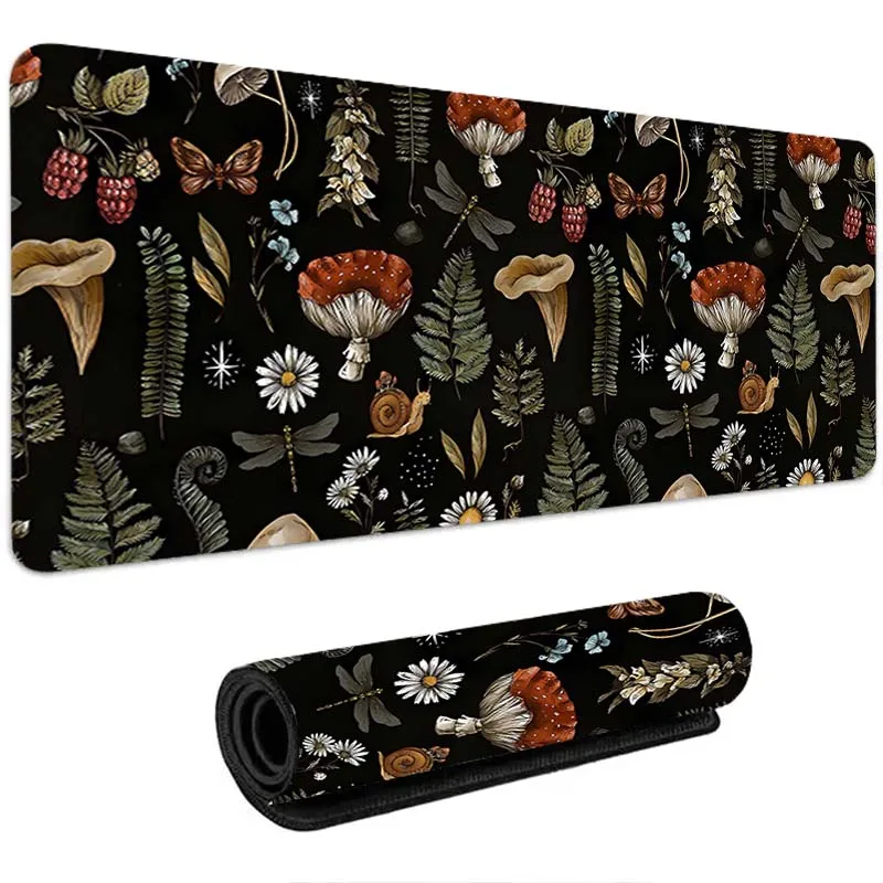 

Desk Mat Vintage Cottagecore Mushroom Woodland Aesthetic Mouse Pad Forest Magic Nature Large Mousepad Desk Accessories Decor
