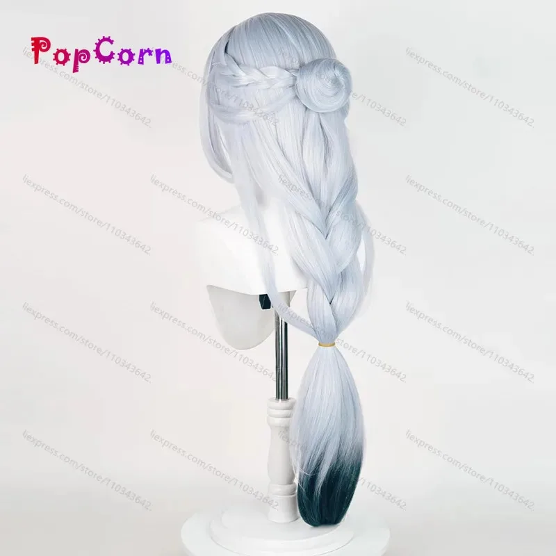 Vivi 2025 Lantern Rite ShenHe Frostflower Dew 100 см длинный серебристо-синий парик с градиентом косплей аниме термостойкий синтезатор (art.: 3920d1667dc8a) - 3920d1667dc8a