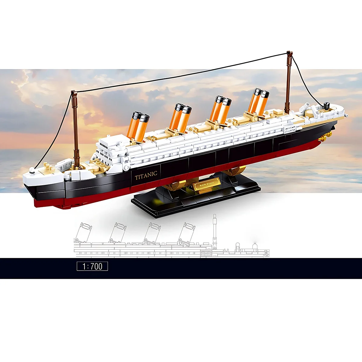 Детский конструктор в виде круизного лайнера