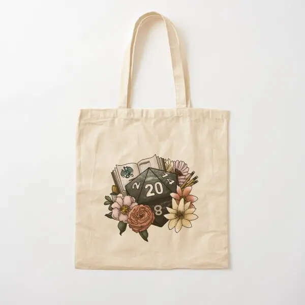 

Dungeon Master D20 Tabletop Gaming Dic Canvas Bag Shopper Designer Unisex Shoulder Bag Fabric Printed Tote Ladies Foldable