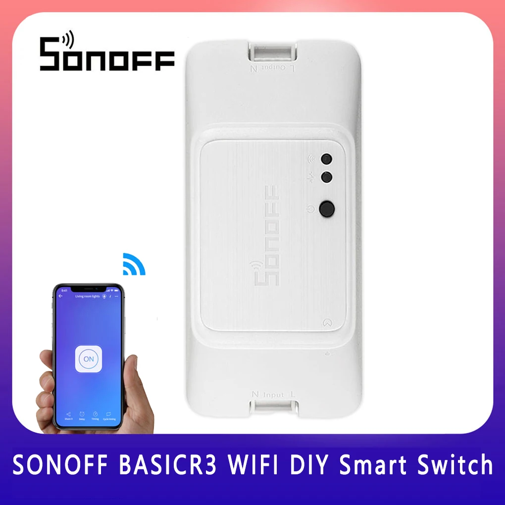 

SONOFF BASICR3 WIFI DIY Smart Switch Light Timer Support APP/Voice/LAN Remote Control mart On/Off Switch