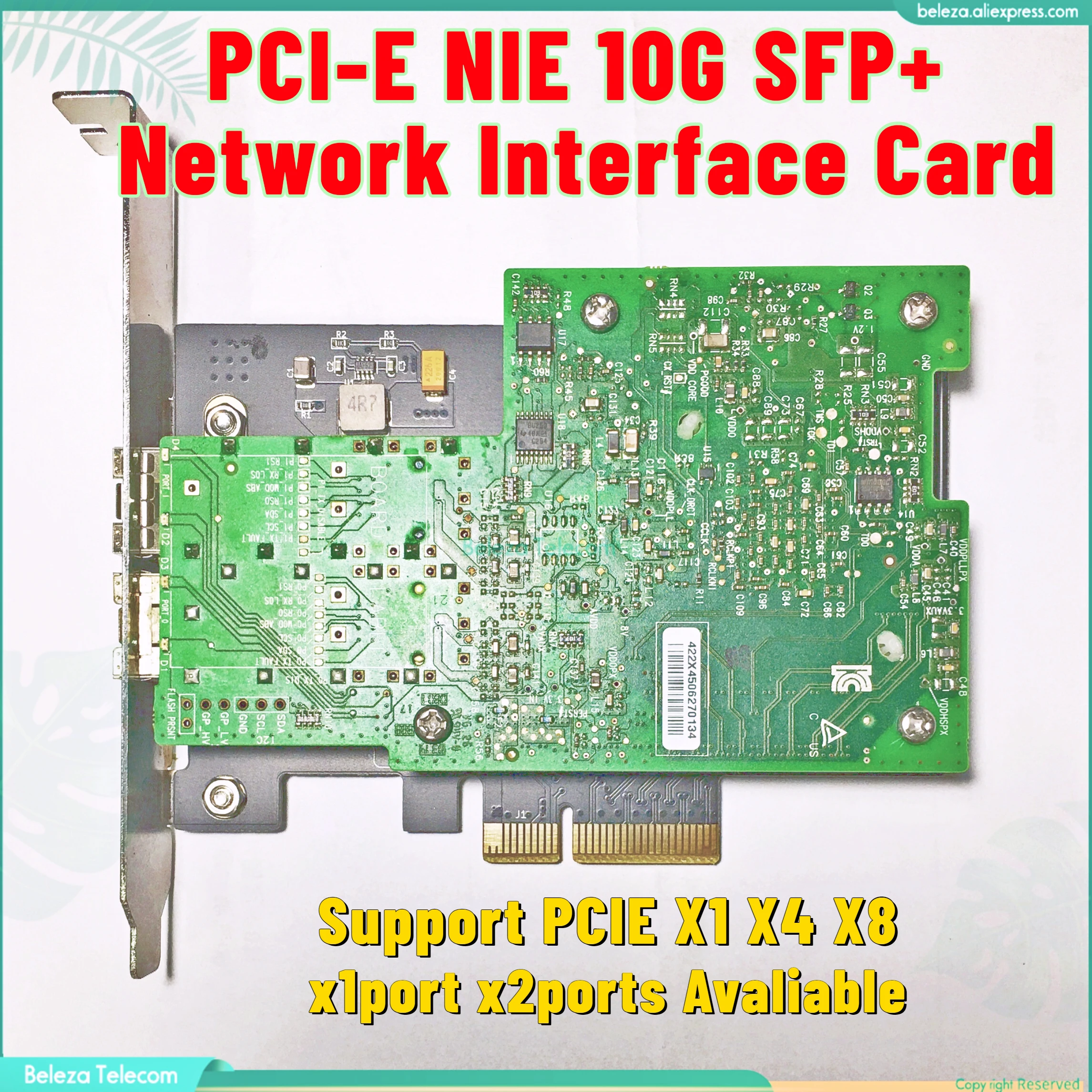 Mellanox ConnectX-3 PCI-E NIE 10G SFP+ Network Interface Card 10 Gigabit network card SFP+10G dual port fiber MCX342 MCX341A
