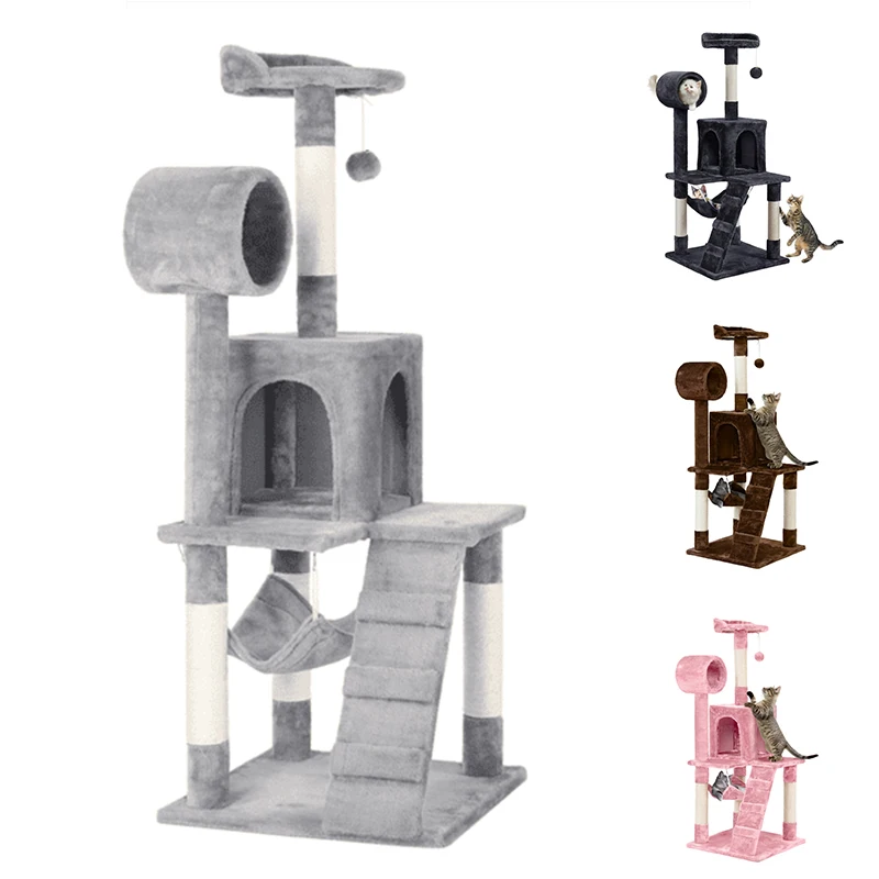 

SmileMart 51" Cat Tree with Hammock and Scratching Post Tower