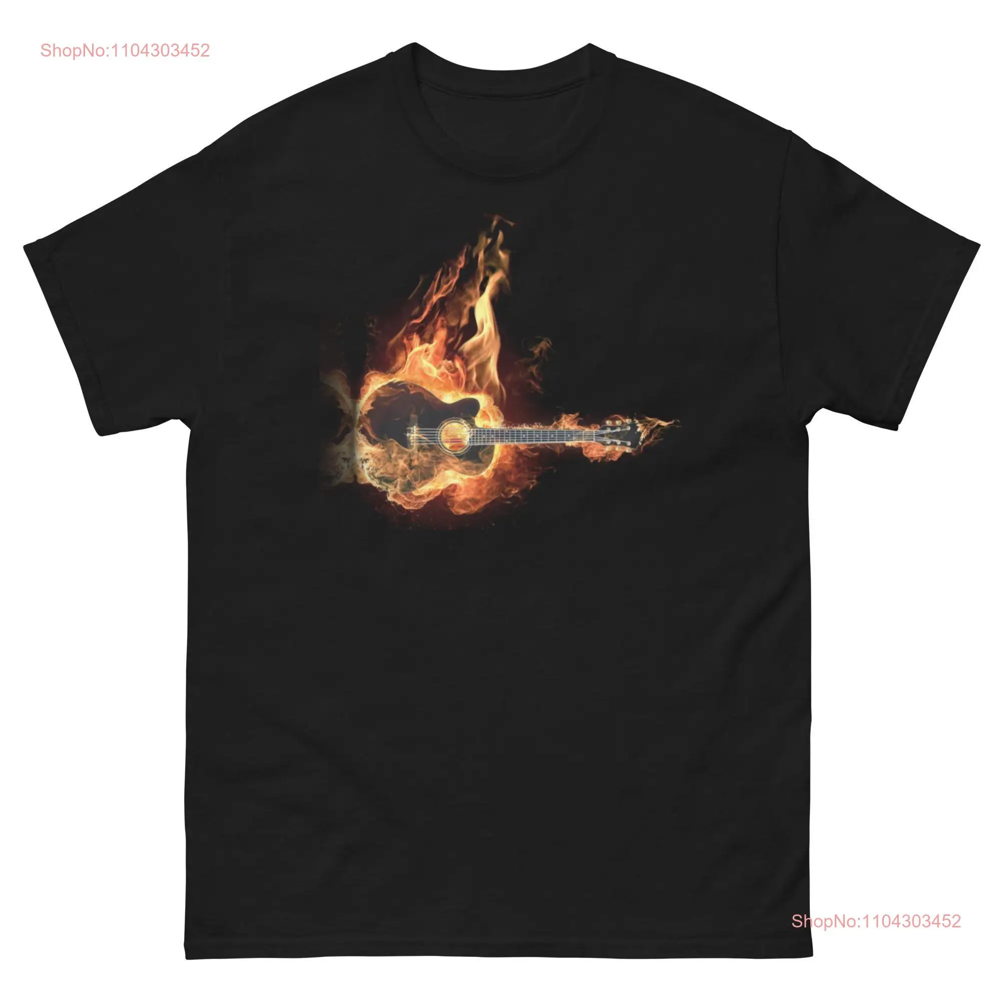 Футболка Rock n Flame Guitar с длинными или короткими рукавами