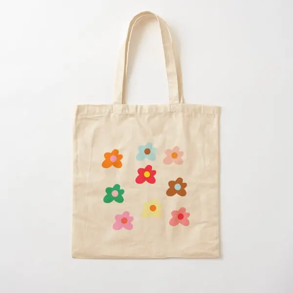 

Golf Le Fleur Flower Design Cotton Canvas Bag Unisex Tote Grocery Fashion Reusable Shopper Printed Foldable Shoulder Bag