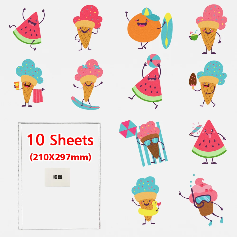 

Самоклеящаяся фотобумага, 10 листов, матовая белая наклейка формата A4, этикетка, подарки «сделай сам», наклейка для струйного принтера