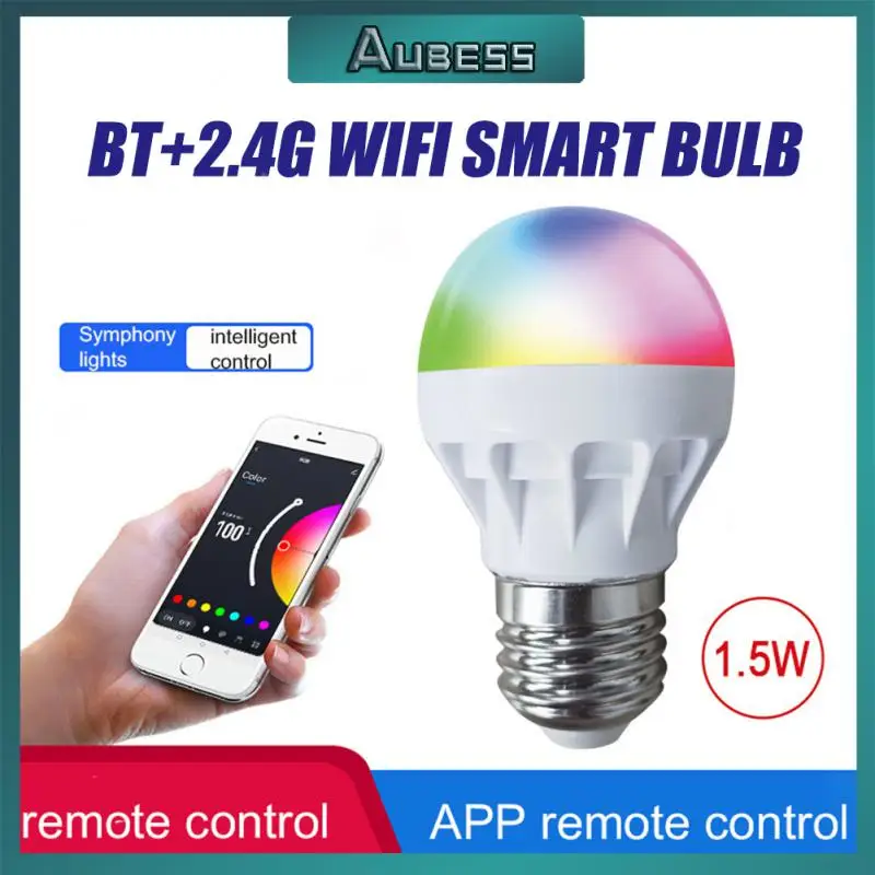 

Led Lamp Wireless WIFI Smart Lamp Dimmable 1.5W E26 RGB LED Color Change Lamp Compatible For Alexa Google Home