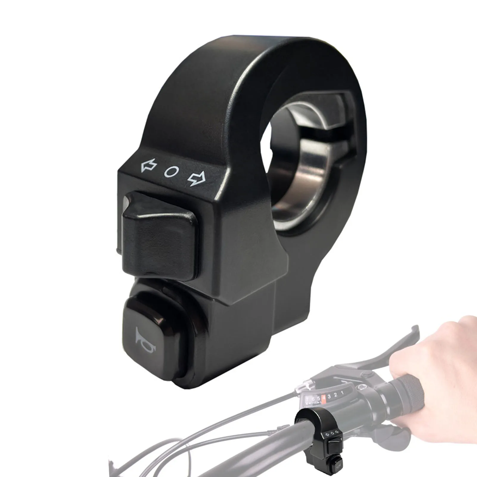 

Bike Handlebar Switch 2 In 1 Bike Horn Turn Signal Switch Portable Bike Head Light Turn Switch Motorcycle Turn Signal Switch