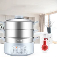 stainless steel steamer rice roll hot pot food warmer dim sum cooking steam boiler vertical electric cucina multi cooker kitchen