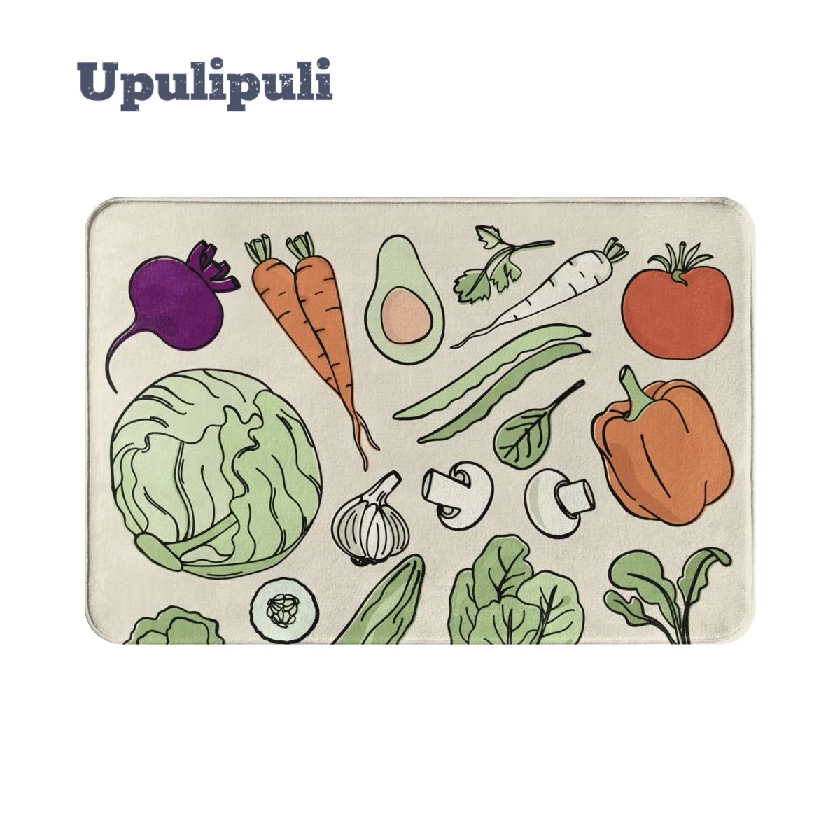 

Vegan Healthy Doormat Soft Bath Mat Anti-Slip Vegetarian Absorbent Mat for Entrance Door Kitchen Washable Bathtub Shower Mats