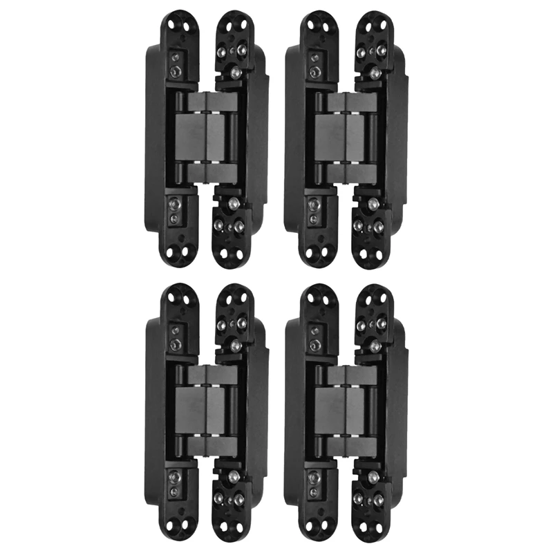 

4Pcs 6 Inch Concealed Door Hinges Invisible Hinges Concealed Hinges 180 Degree Swing Hinge 3 Way Adjustable Butt Hinge A