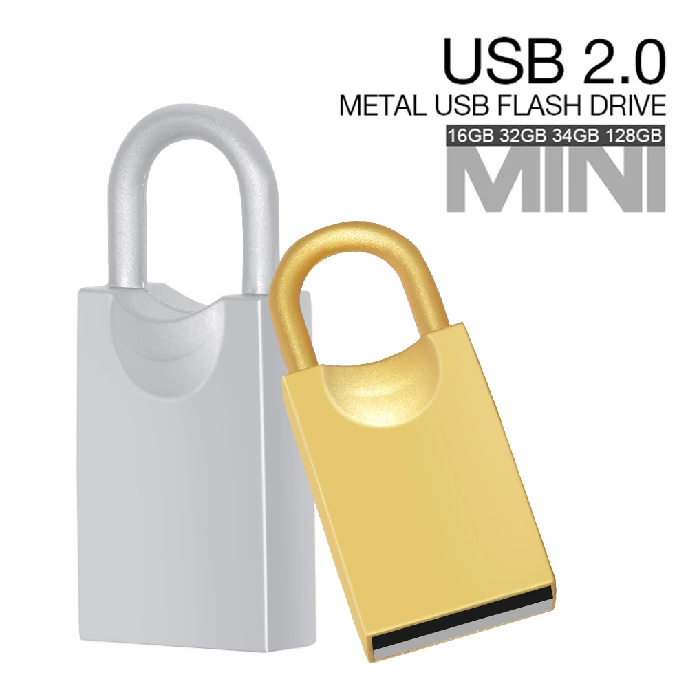 

USB 2.0 Super cute mini pendrive Gold Color 4GB 8GB 16GB usb flash drive 2GB 1GB 32GB 64GB pen drive cle usb memory stick