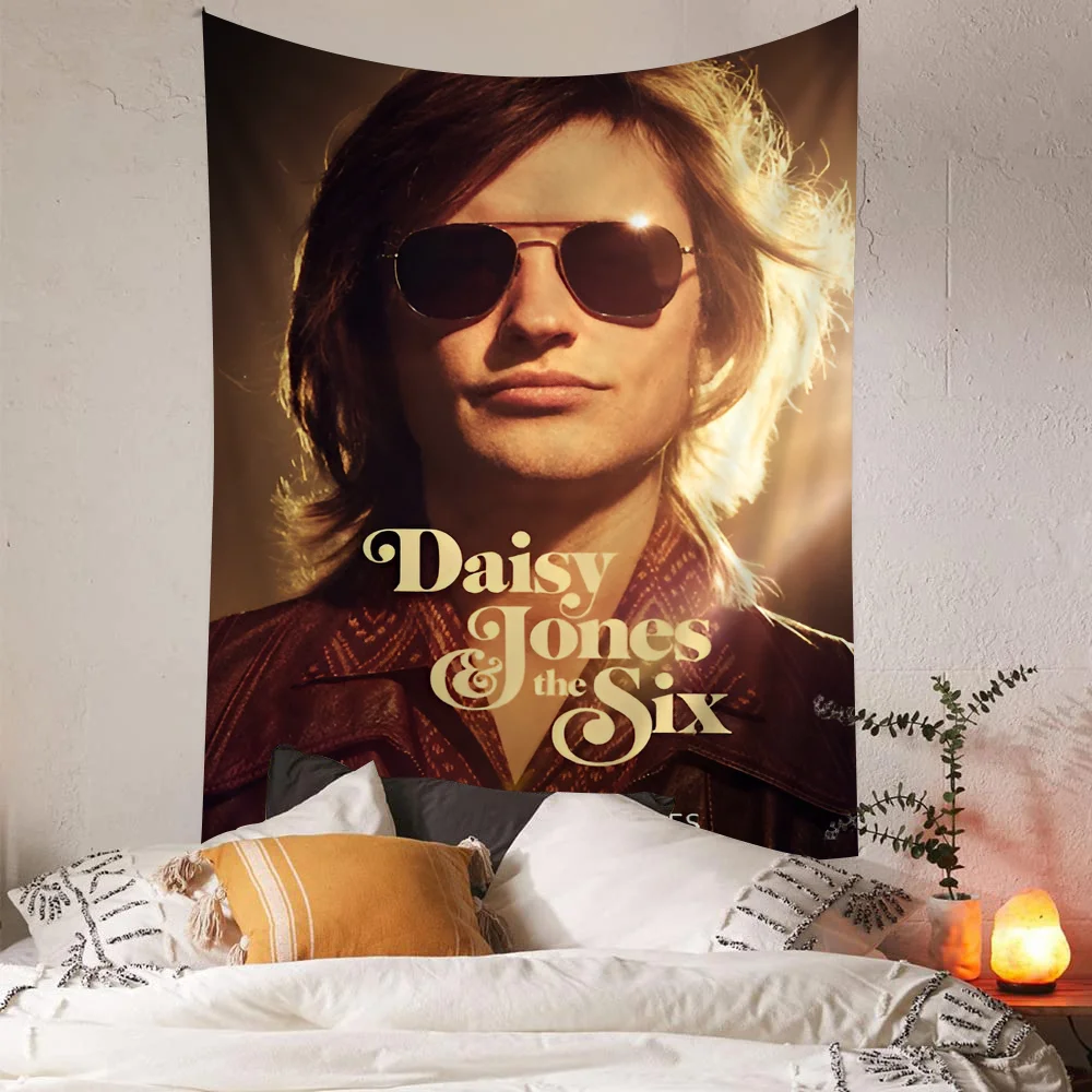 Music Daisy Jones & The Six Cartoon Tapestry Art Science Fiction Room Home Decor Wall Hanging Sheets