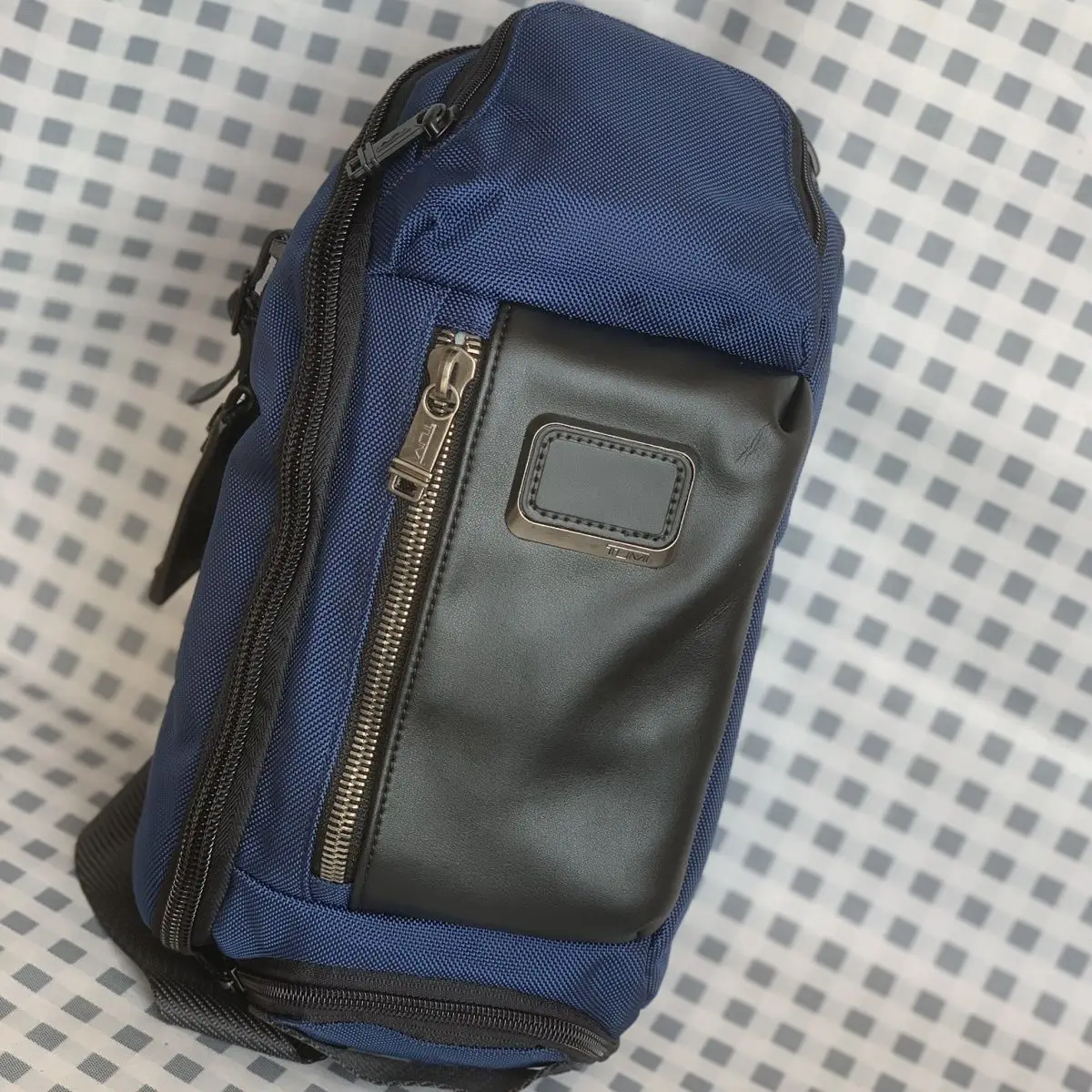 Tumi Men's Leather Belt Shoulder Pouch Small Man Fanny Pack Chest Bag  Nylon  Water-Proof Bag Luxury Bag Man Waist Bag Men