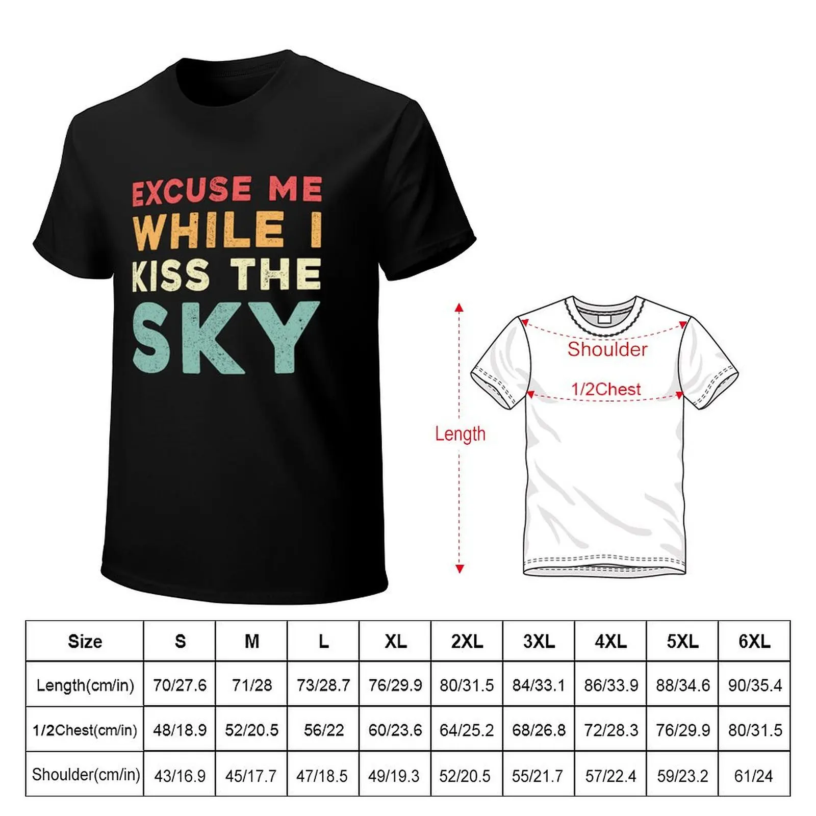 Винтажная футболка Skydiver Excuse Me While I Kiss The Sky уличная одежда мужские рубашки с аниме