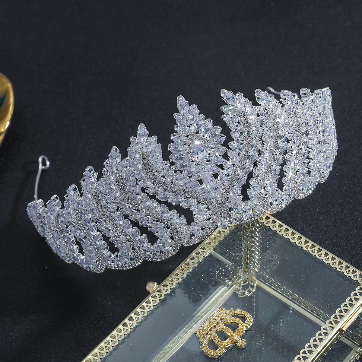 Свадебные короны NiuShuya с фианитами в средневосточном стиле свадебные головные