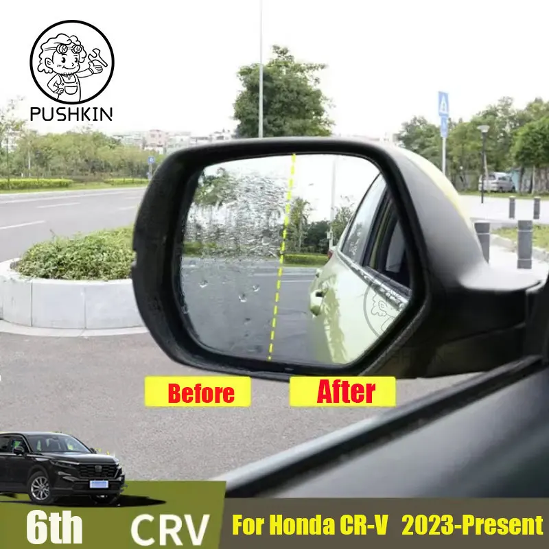 

Car Rainproof Film Anti Fog Car Sticker Car Mirror Window Clear Waterproof Auto Sticker Accessories For Honda CRV 6TH CR-V 2023