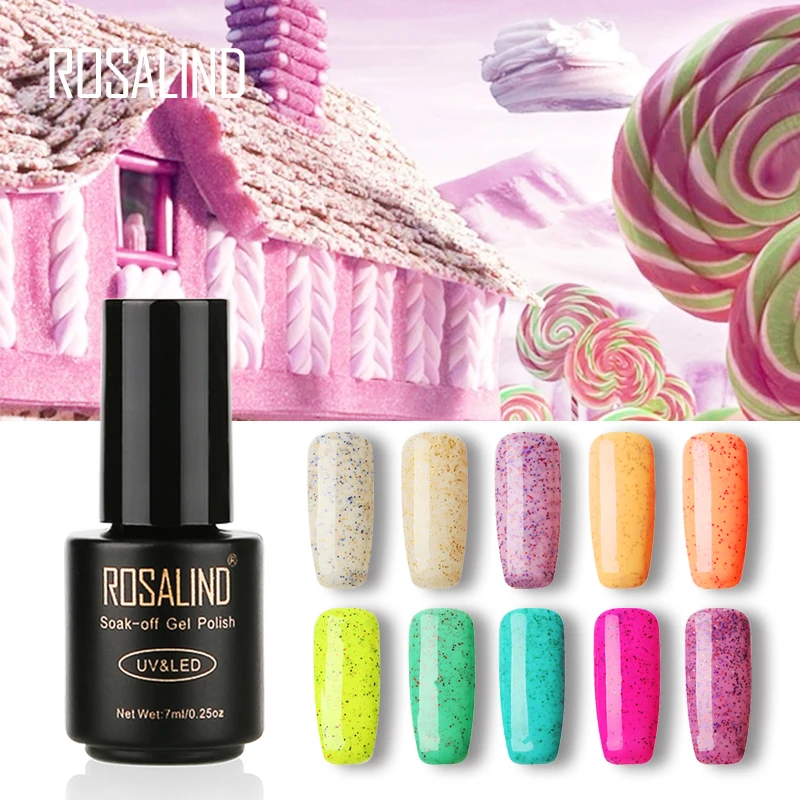 

ROSALIND Nail Polish For Manicure Art Gel Nail Art Design Hybrid Top Coat UV LED Soak Off Gel Nail Gel Semi Permanent Varnish