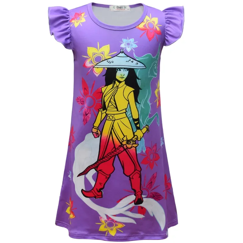 Детское летнее платье Рая и последний дракон детские платья пижамы костюм для