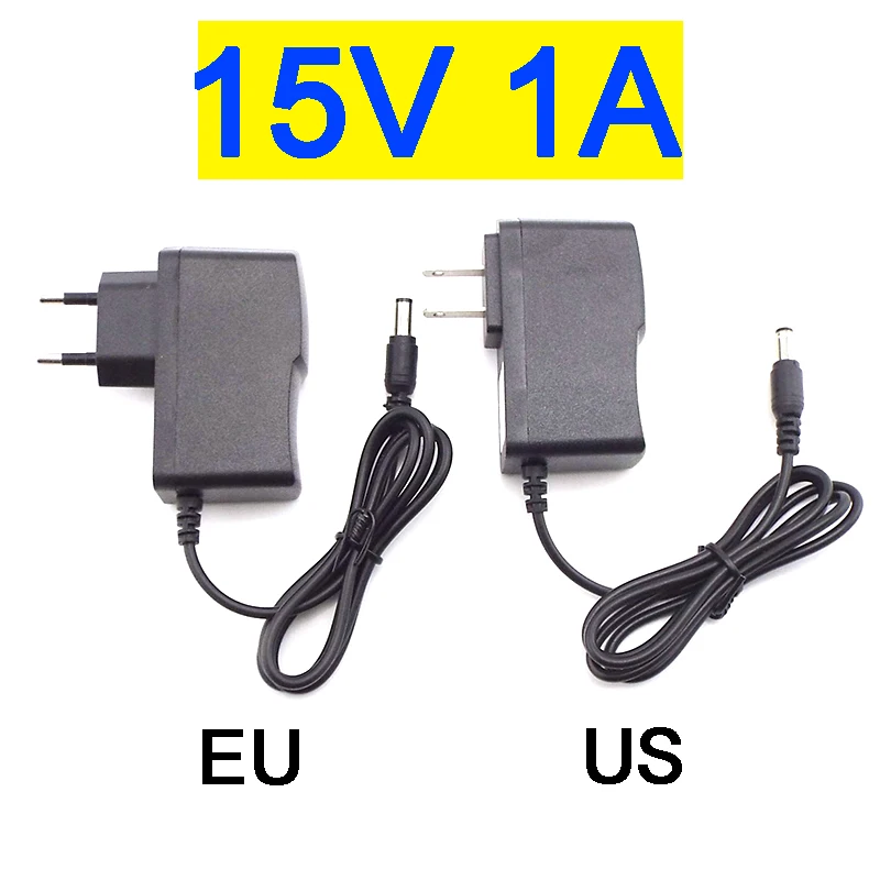 Фото - 15V 1A 1000ma AC 100V-240V DC Power supply Adapter plug Converter For LED Strip Light CCTV Charger Switch 5.5x2.5mm US/EU plug W us eu plug for xbox one power supply ac adapter replacement charger w cable bric b95c