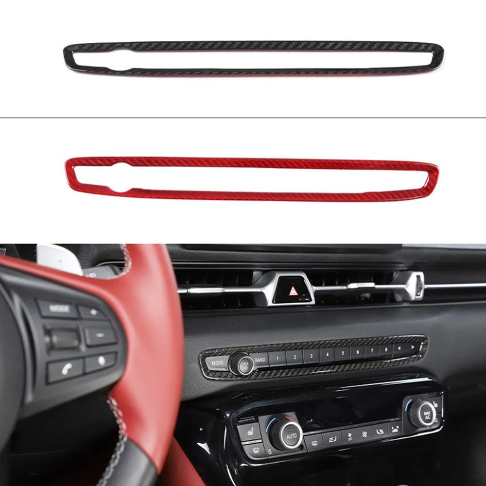 Автомобильный Центральный регулятор громкости из углеродного волокна крышка