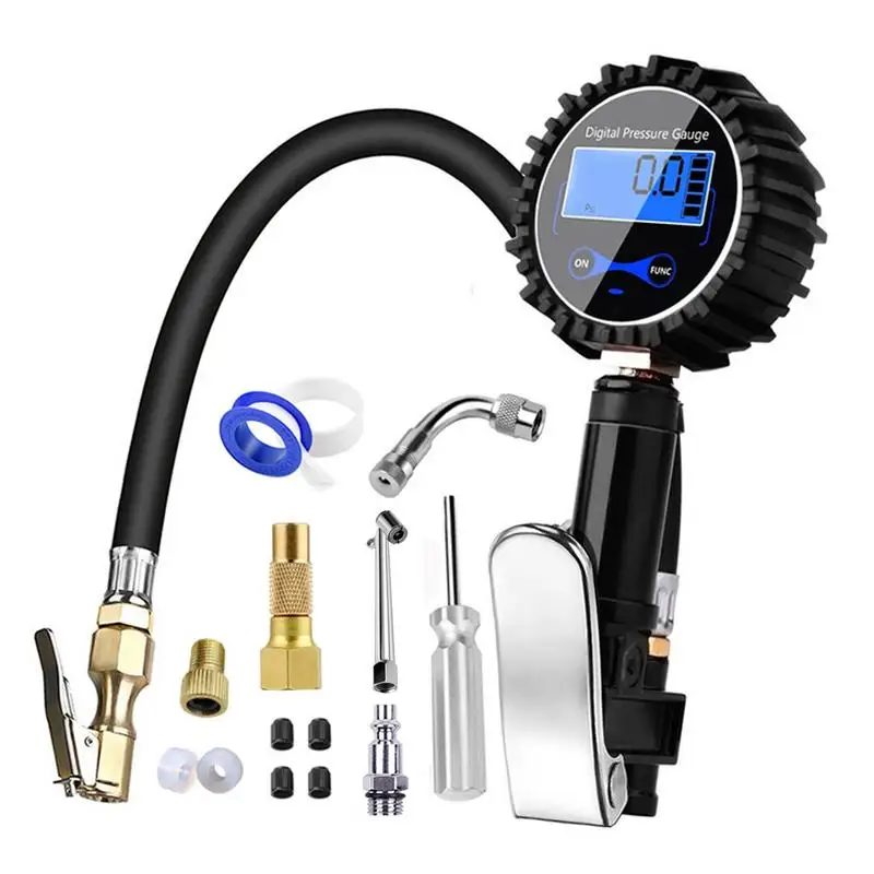 

Portable Air Compressor Hand Held Pump Tire Pressure Gauge High-precision Tire Inflator Digital Tire Inflation Tool Manometer