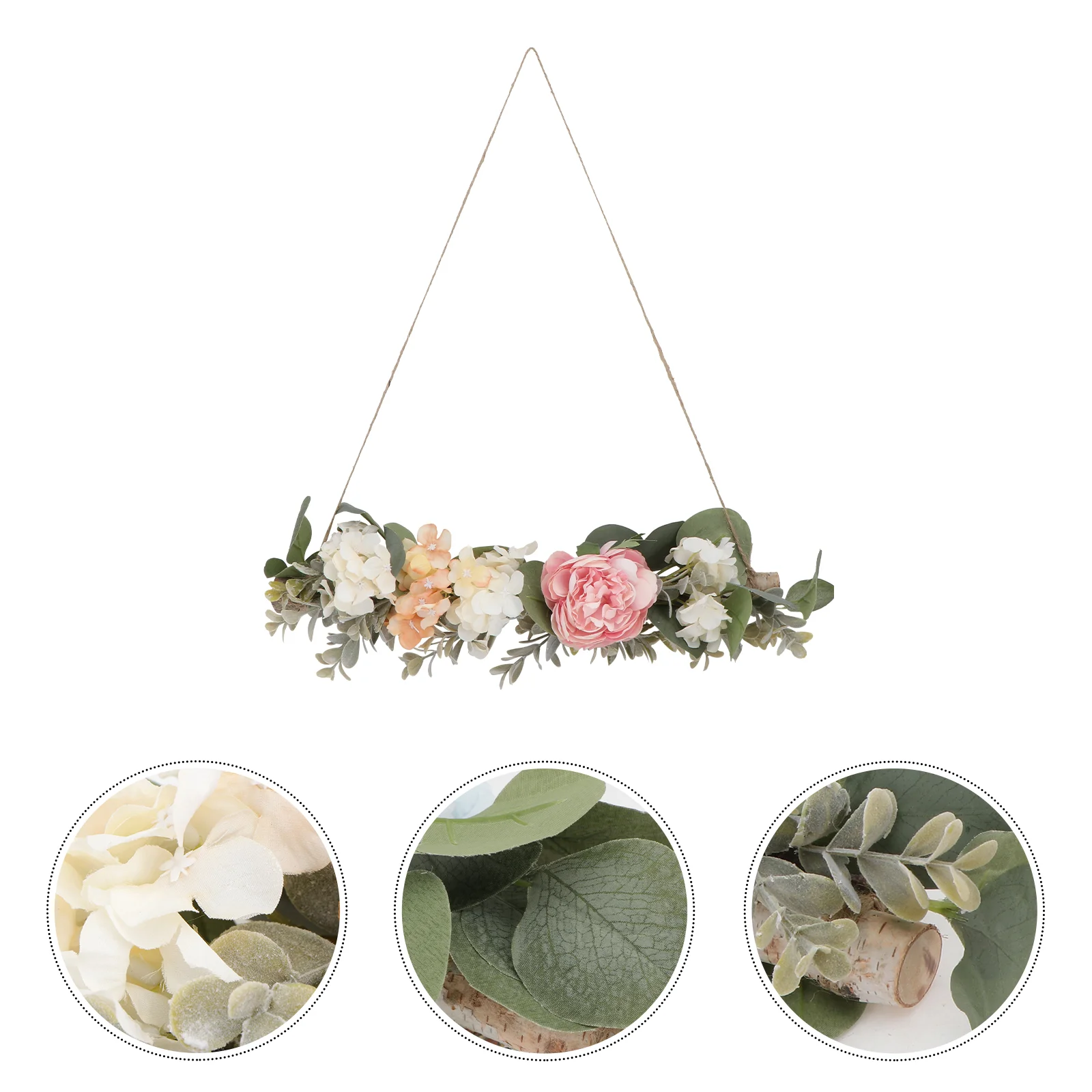 

Flower Wreath Wedding Hanging Floral Decor Door Wall Garland Hoop Artificial Flowers Spring Scene Layout Banner Ornament