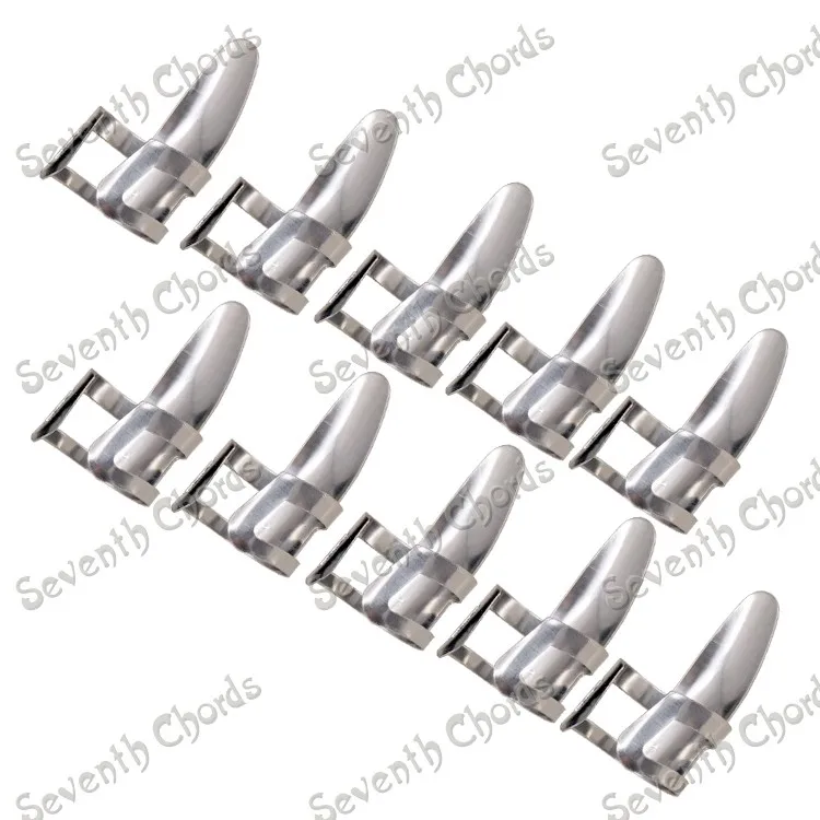 

50 Pcs Stainless Steel Guitar Forefinger Finger Picks Plectrums For Guitar Banjo Ukulele