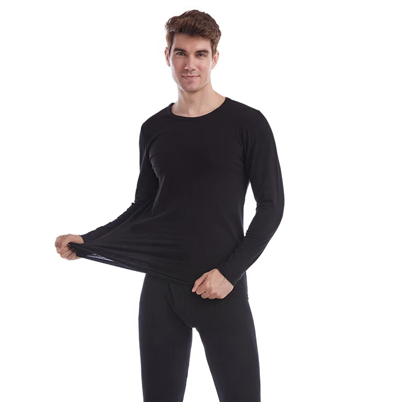 Men Thermal Underwear Set Cotton Elastic Long Johns Autumn Winter Thermal Long Sleeves Tops+Pants Keep Warm Thermo Clothing Suit