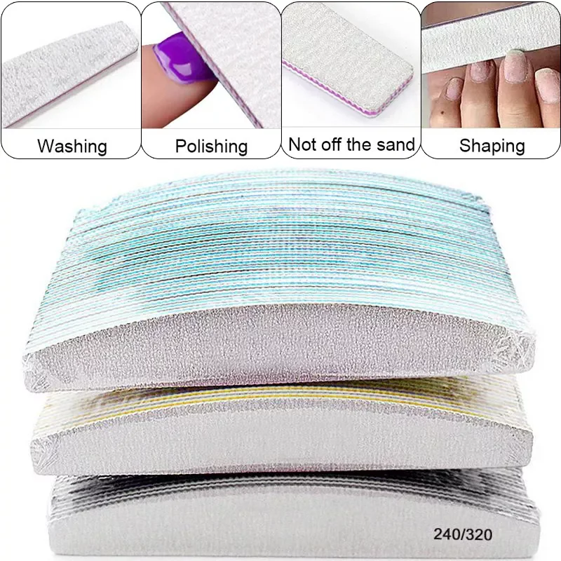 

Nail File Set Sandpaper Strong Thick Nail Files Buffer For Manicures Sanding Polish Block Lime Nail Art Tools