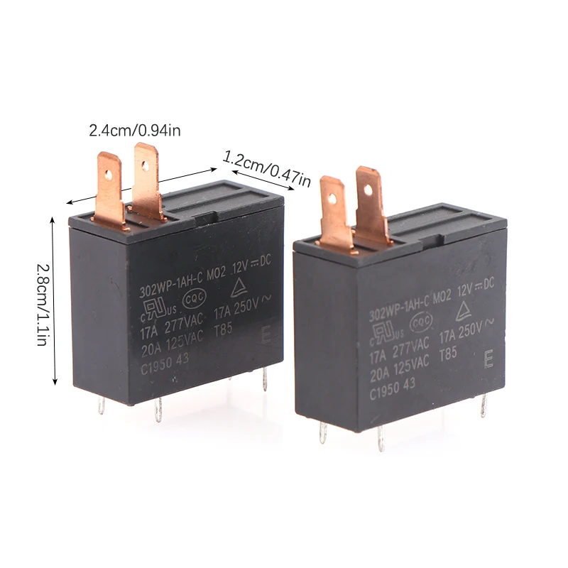 Реле 302WP-1AH-C M02 12 В постоянного тока 2 шт. 4 контакта для микроволновой печи