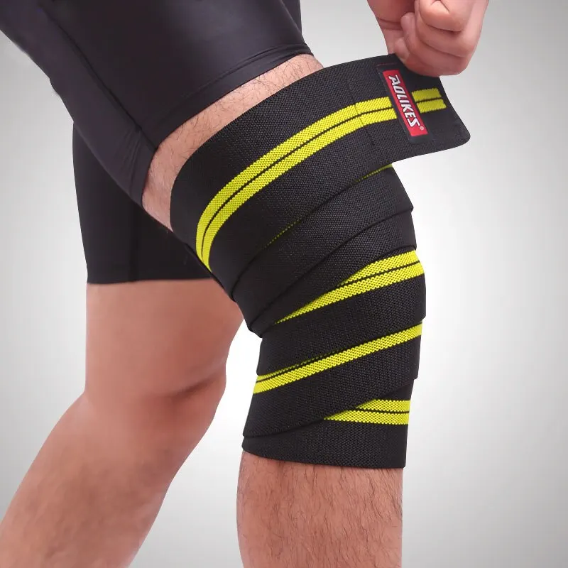 

1Pcs Fitness Compression Belts Gym Weightlifting Leg Knee Compression Training Wrap Elastic Bandage Squat Weightlifting 200*8CM