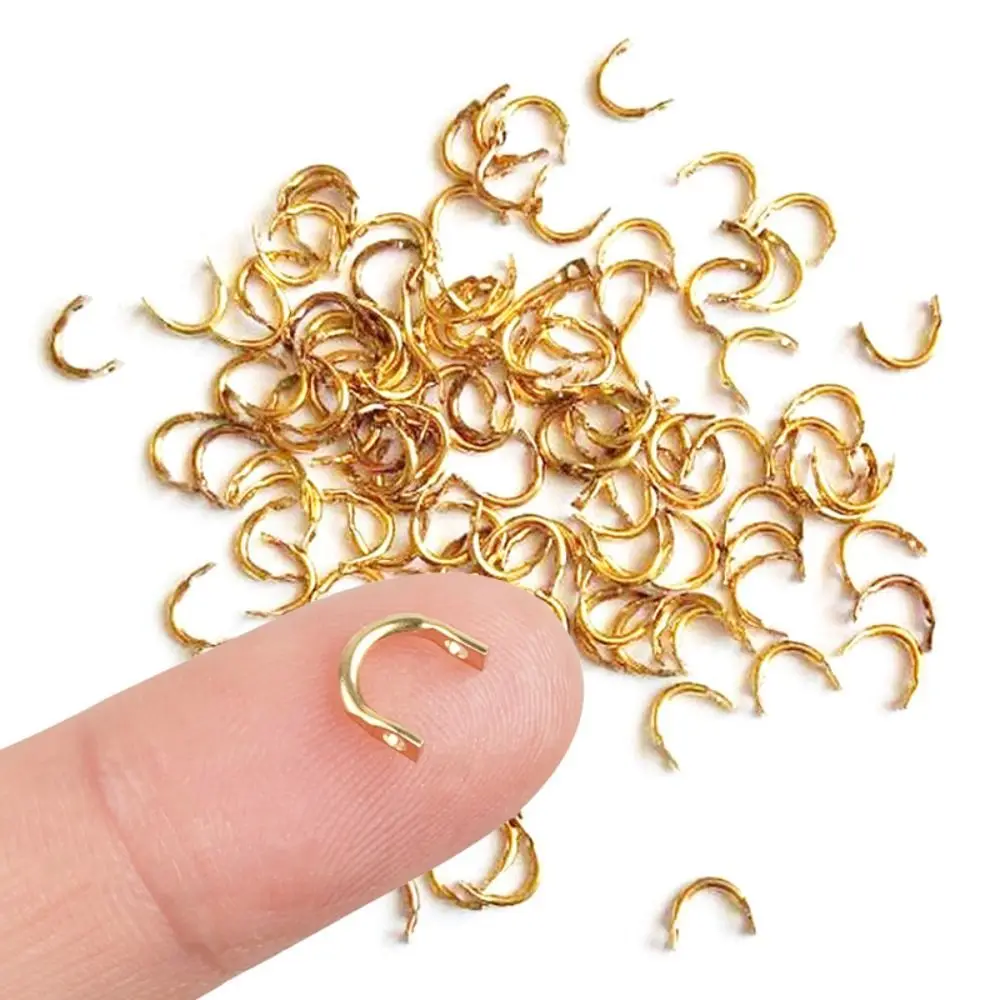 

100Pcs Brass Fishing Clevis Easy Spin Spinner Clevis Fishing Spoon Spinnerbait Lure Accessories DIY Making Fishing Tackle
