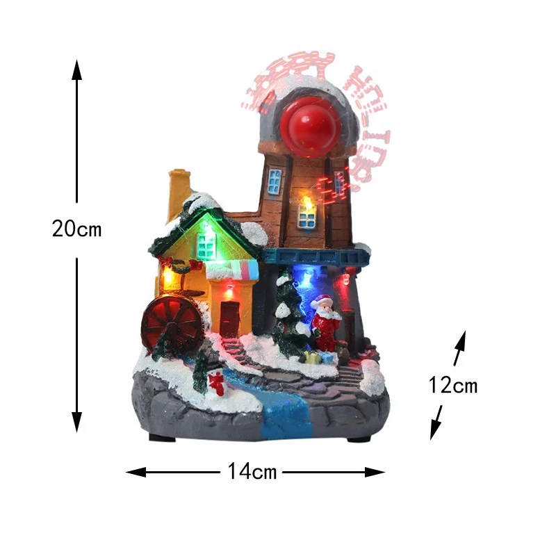 Акция! Рождественские домики подсветка светящийся музыкальный дом Санта-Клаус