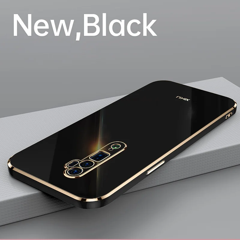 

Роскошный мягкий силиконовый чехол с квадратной рамкой для OPPO Reno 10x защитный чехол для камеры