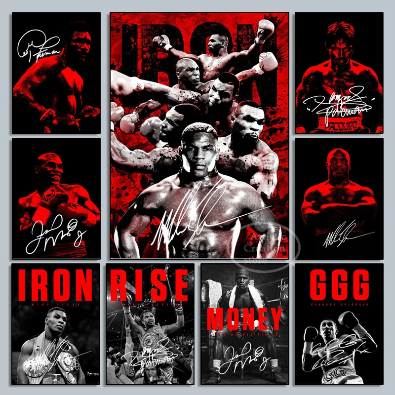 Черно-белые боксерские легенды Канело Альварес тисон боксеры вдохновляющая Печать Искусство Холст плакат для гостиной Декор домашняя стена