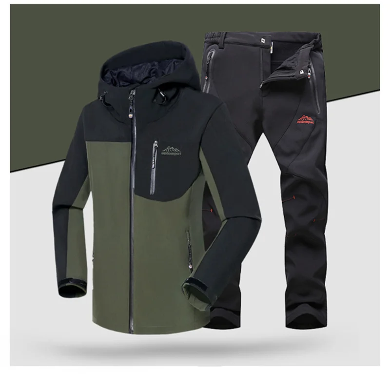 Men's Winter Jackets Waterproof Fishing Outdoor Suit Hiking Pant Camping Climbing Trekking Skiing Travel Fleece Softshell Jacket |